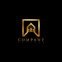 simple home real estate logo icon vector