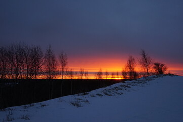 Fototapeta na wymiar A beautiful Winter morning in Kokkola, Finland