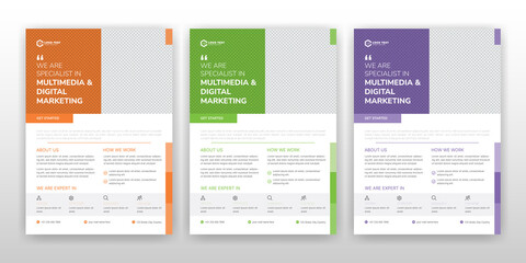 Business flyer template brochure design, layout, annual report, poster