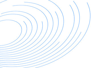 Blue circular lines abstract futuristic technology background. minimal round lines abstract futuristic tech background. Vector digital art banner design