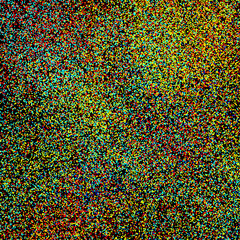 A large cluster of multi-colored circles. 3d rendering.