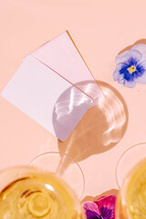 Champagne and grass styled stock scene