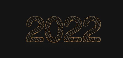 2022 New year change, turn.