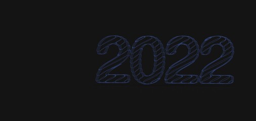 Fototapeta na wymiar Happy New Year 2022. 3D illustration numbers isolated