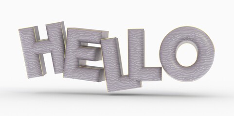 word hello in 3d modern