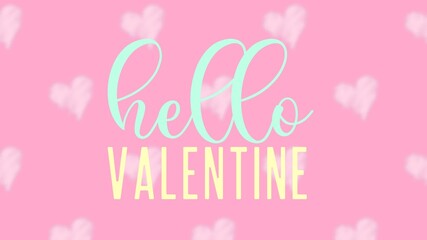 Valentine's day gift cart with hello valentine text. Love related items. Home decoration printable.