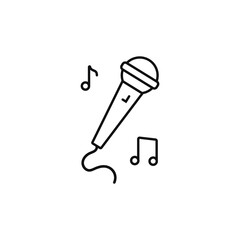 Karaoke icon in flat style
