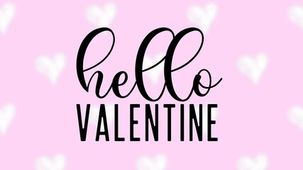 Valentine's day gift cart with hello valentine text. Love related items. Home decoration printable.