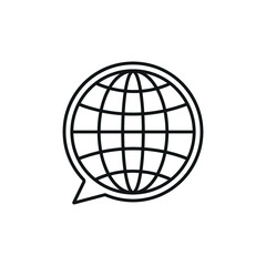 globe earth icon logo template design element