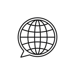 globe earth icon logo template design element