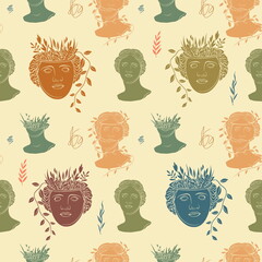 seamless bright print woman