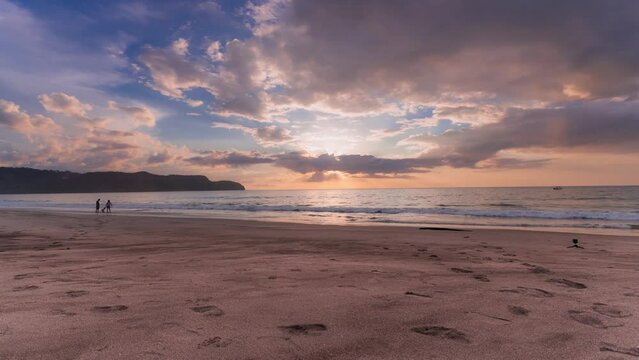 Sunset Time Lapse in Cabuyal Beach, Guanacaste
