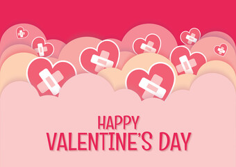 happy valentine's day banner design for website 