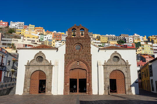 SAN SEBASTIAN, LA GOMERA, Kanarische Inseln: Historische Altstadt / Innenstadt mit Kirche La Nuestra Senora de la Asuncion