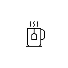 Icono de de té. Bebida caliente en taza