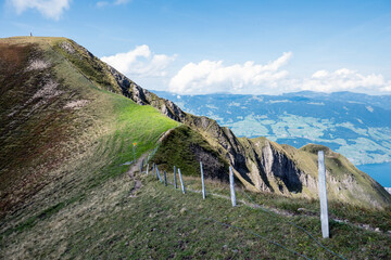 Arnigrat zwischen Hoch Dössen und Wandelen, Sachslen, schweizer Alpen, Bergwandern, Kanton Obwalden, Schweiz