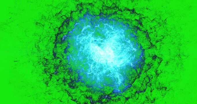 Abstract blue particle portal background, seamless loop, Green Screen Chromakey 4K.mov