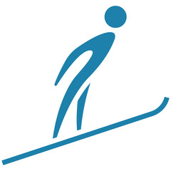 Ski jumping icon