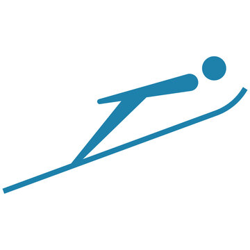 Ski jumping icon