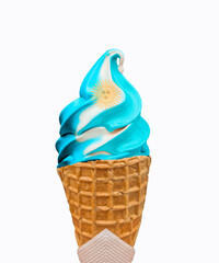 ice cream argentina cone isolated
