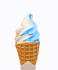 ice cream argentina blue white cone  bueberry