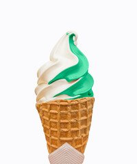 ice cream cone isolated hazelnut isolated