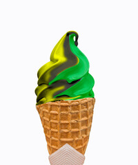 ice cream brazil brazilian flage isolated