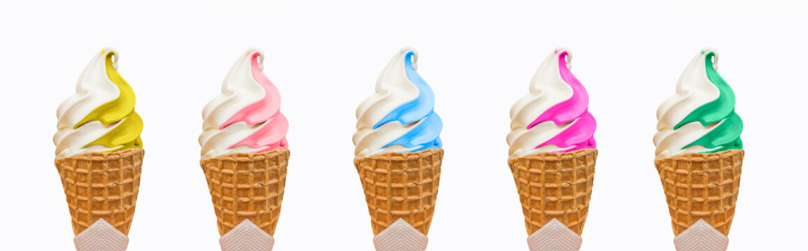ice cream mnay colors for food background 