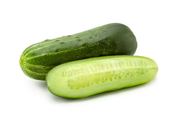 cucumber vegetable closeup on white