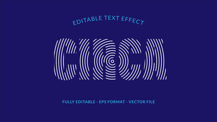 Circa Editable Text Effect