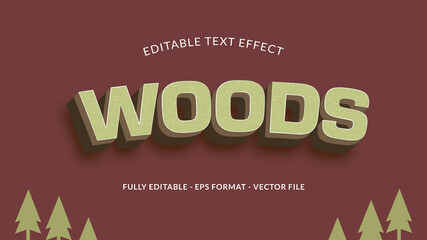 Wood Editable Text Effect