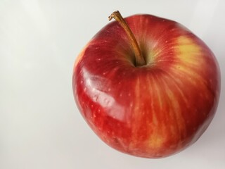 red apple on white background