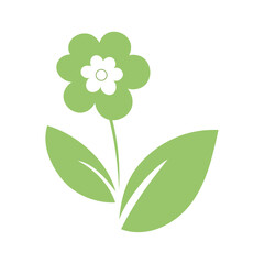 Carbon neutral icon logo, flower