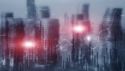 Mixed Media Finance Invest Stacks of coins.