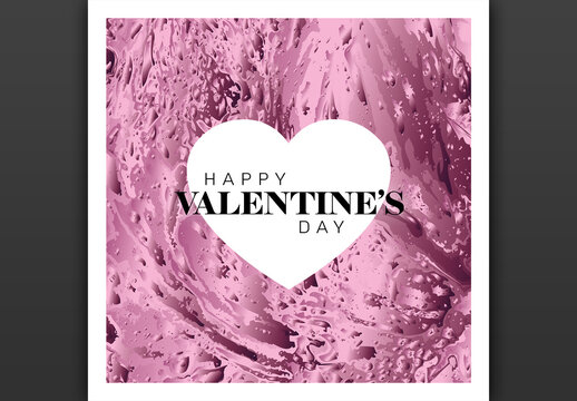 Pink Happy Valentine's Day Card