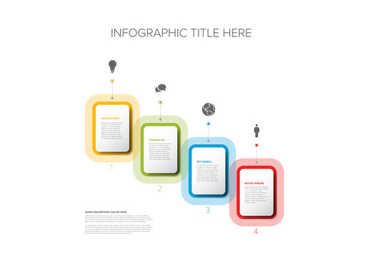 Multipurpose Infographic with Four Restangle Elements