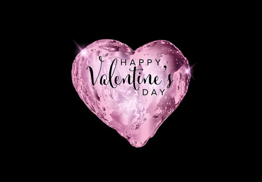 Pink Happy Valentine's Day Banner