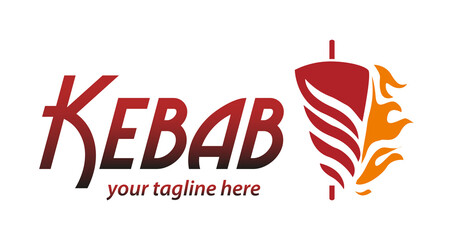 Doner kebab logo for restaurants and markets. Doner kebab logo template. EPS10 vector illustration.