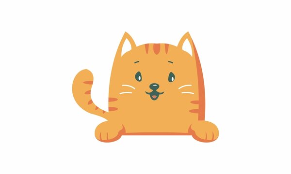 cat funny image logo vector