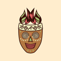 ethnic mask. stylized image. vector.