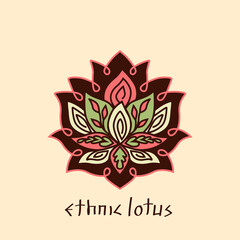 ethnic lotus. vector illustration