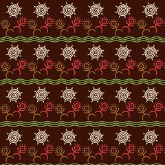 dancing figurines on a brown background. vector