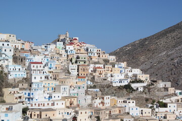 Fototapeta na wymiar Olympos, a traditional town in Karpathos.