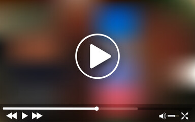 Video player template. Mockup frame design. Desktop monitor computer. Screen device mockup.