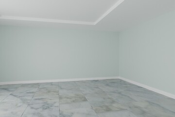 Empty room design interior 3d render
