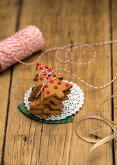 homemade gingerbread tree, gingerbread cookies