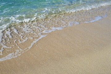 Sand and blue sea nature background
