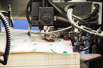 Offset printing machine. Printing equipment. A printing houses. Printing of packages.