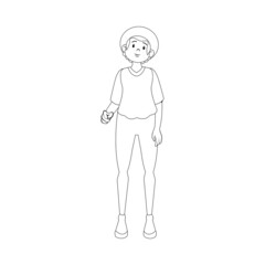 Isolated happy young man Culture Vector illustration