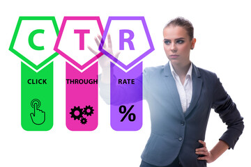 CTR click through rate concept with business people